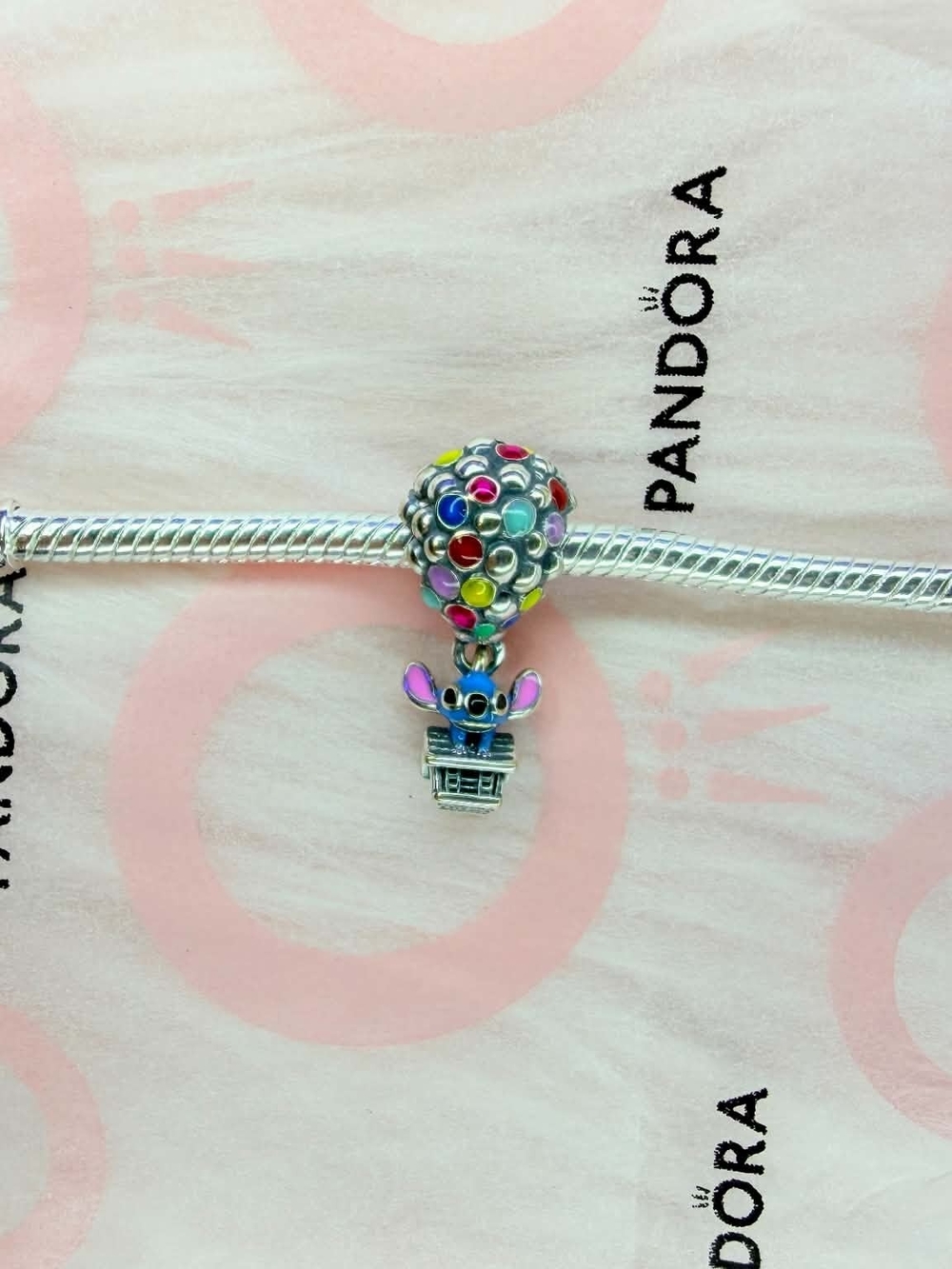 Pandora Multicolor Enamel Hot Air Balloon Dangle Charm - Picture 3 of 5